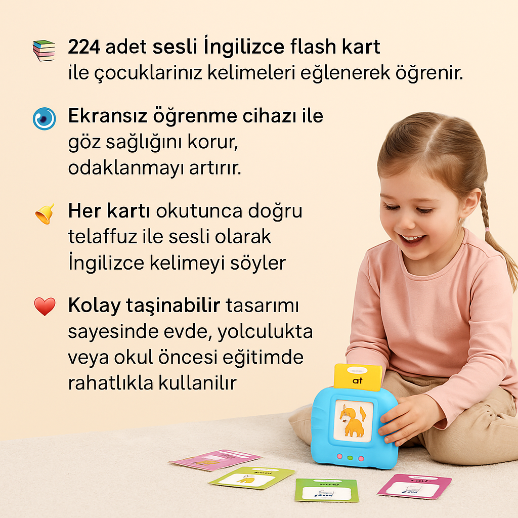 Kidora Talky™ - Dijital İngilizce Kartları