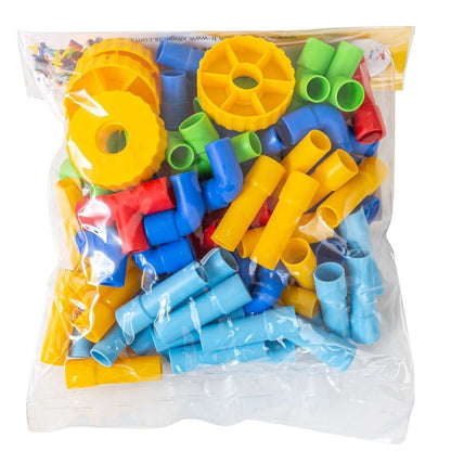 Kidora® Tekerlekli Boru Lego – 72 Parça | Yerli ve Milli Yapı Seti